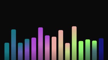 Siyah arkaplanda renkli gradyan çubukları serisi