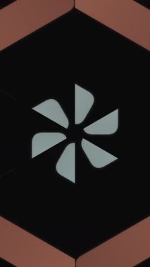Altıgenlerin ve çeşitli şekillerin yer aldığı geometrik deseni gösteren video görüntüsü