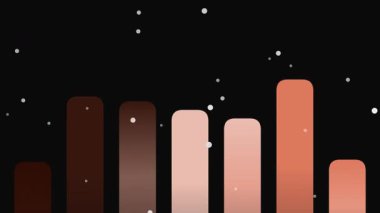 Yıldızlı bir gökyüzü arkaplanına karşı hareketli gradyan çubukları