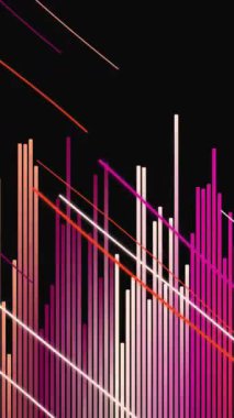 Koyu arkaplanda renkli çubuklar ve çizgiler