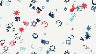 Beyaz bir yüzeye dağılmış renkli konfeti şekilleri, neşeli bir atmosfer yaratıyor..