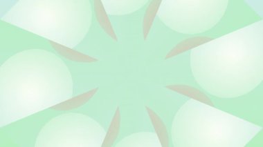 Bir desen oluşturan yeşil geometrik şekillerin animasyon dizisi