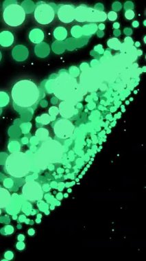 Siyah arkaplanda yeşil bokeh ışıkları videosu