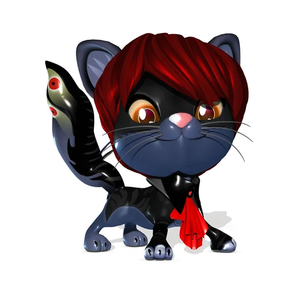 3D Rendered şirin fantezi evde beslenen hayvan