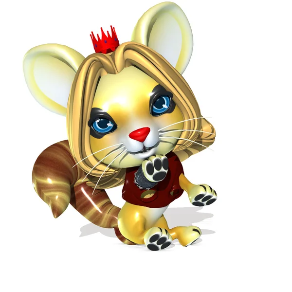 3D Rendered şirin fantezi evde beslenen hayvan