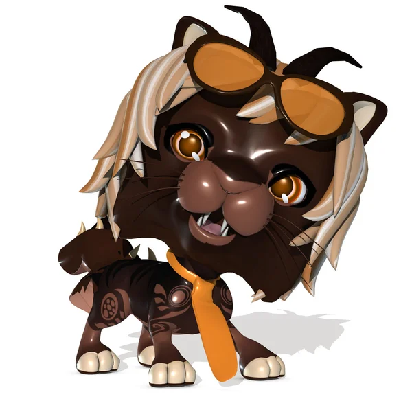 3D Rendered şirin fantezi evde beslenen hayvan