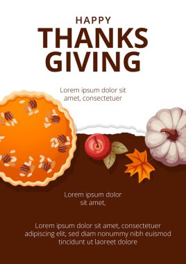 Şükran Günü tebrik kartı. Vektör çizimi. Şükran Günü tipografi posteri. Kutlama, kartpostallar için Mutlu Şükran Günleri.