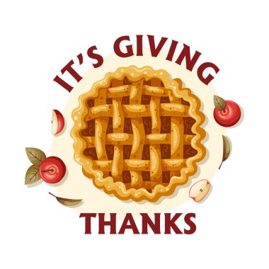 Lattice Apple Pie Illustration with 