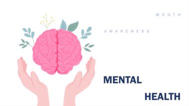 Ruh sağlığı konsepti animasyon 4k