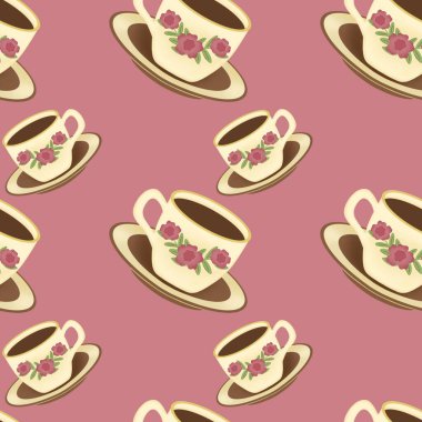 Pembe arka plan desenli kahve sabahları basım, kesim, kupa, çıkartma, ağ ya da örtü için idealdir. Ev dekorasyonu ve daha fazlası..