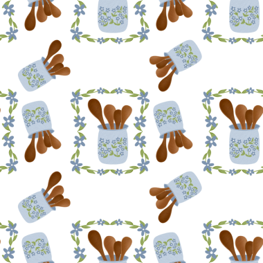 Yazdırma, kesme, duvar kağıdı, kitap kapağı ve daha fazla dekorasyon için mutfak malzemesi deseni kusursuz.