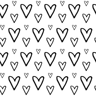 El çizimi kalp pürüzsüz desen