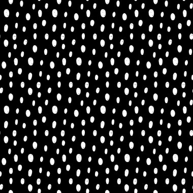 Elle çizilmiş polka dot seamless modeli