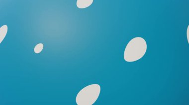 Beyaz oval şekilli mavi arkaplan