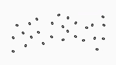 Yuvarlak Şekillerden Yapılan Siyah Eğri Çizgilerin Canlandırılması