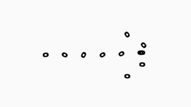 Yuvarlak Şekillerden Yapılan Siyah Eğri Ok Canlandırması