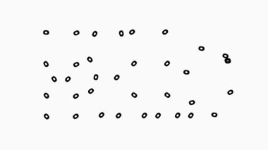 Yuvarlak Şekillerden Yapılan Siyah Merhaba metninin Canlandırması