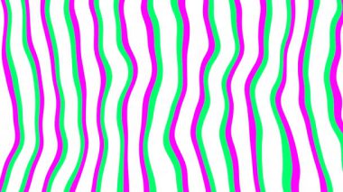 Pembe ve yeşil renkli dalgalı çizgiler