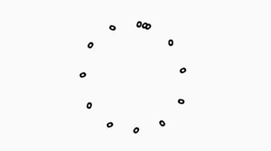 Yuvarlak Şekillerden Yapılan Siyah Çember Çerçevesi Canlandırması