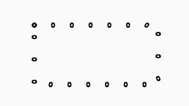 Yuvarlak Şekillerden Yapılmış Siyah Dikdörtgen Çerçevenin Canlandırılması