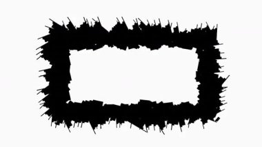 Beyaz Arkaplanda Siyah Dikdörtgen Çerçeve Canlandırması