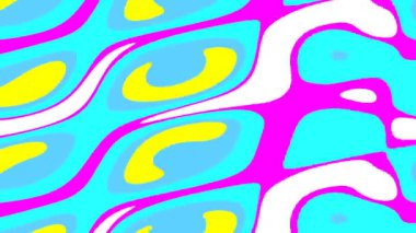 Mavi sarı pembeli renkli soyut desen