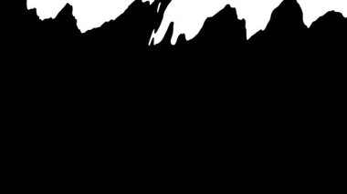 Siyah ve beyaz şekillerin soyut animasyonu