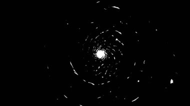 Siyah ve beyaz şekillerin soyut animasyonu