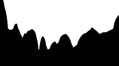 Siyah ve beyaz şekillerin soyut animasyonu