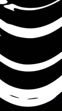 Siyah ve beyaz şekillerin soyut animasyonu