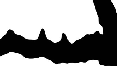 Siyah ve beyaz şekillerin soyut animasyonu