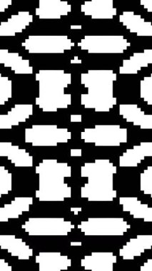 Siyah ve beyaz şekillerin soyut animasyonu