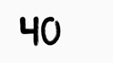 Beyaz arka planda% 40 'lık siyah etiket