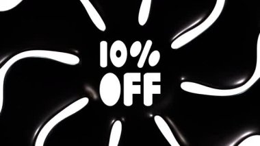 Siyah ve Beyaz Arkaplan Canlandırması ile% 10 indirim