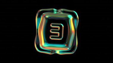 Üç numaralı yanıcı sıvı siyah arkaplanı yansıtıyor..