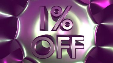 Arka planda% 1 indirimi gösteren metin