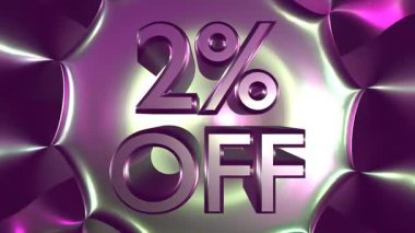 Arka planda% 2 indirimi gösteren metin