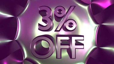 Arka planda% 3 indirimli metin gösterimi