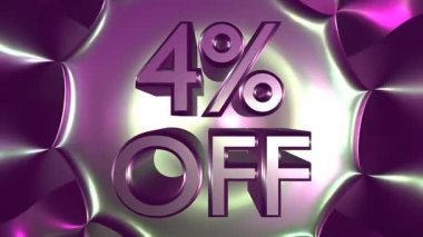 Arka planda% 4 indirimli metin gösterimi