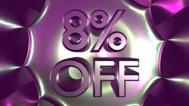 Arka planda indirimli yüzde 8 oranında metin gösterimi
