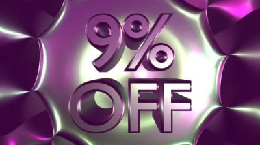 Arka planda indirimli yüzde 9 oranında metin gösterimi