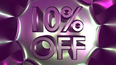 Arka planda% 10 indirimli metin gösterimi