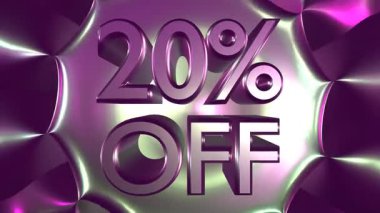 Arka planda indirim yüzdesini gösteren metin