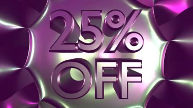 Arka planda indirim yüzdesini gösteren metin