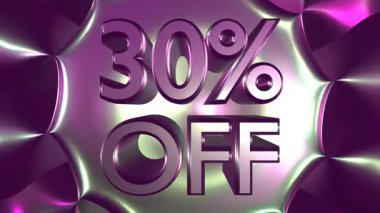 Arka planda indirim yüzdesini gösteren metin