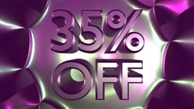 Arka planda indirim yüzdesini gösteren metin