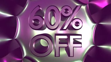 Arka planda indirim yüzdesini gösteren metin