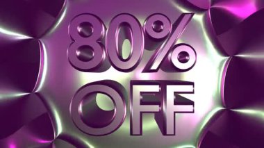 Arka planda indirim yüzdesini gösteren metin