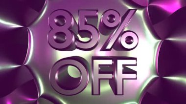 Arka planda indirim yüzdesini gösteren metin