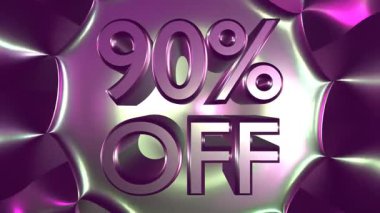 Arka planda% 90 indirimli metin gösterimi